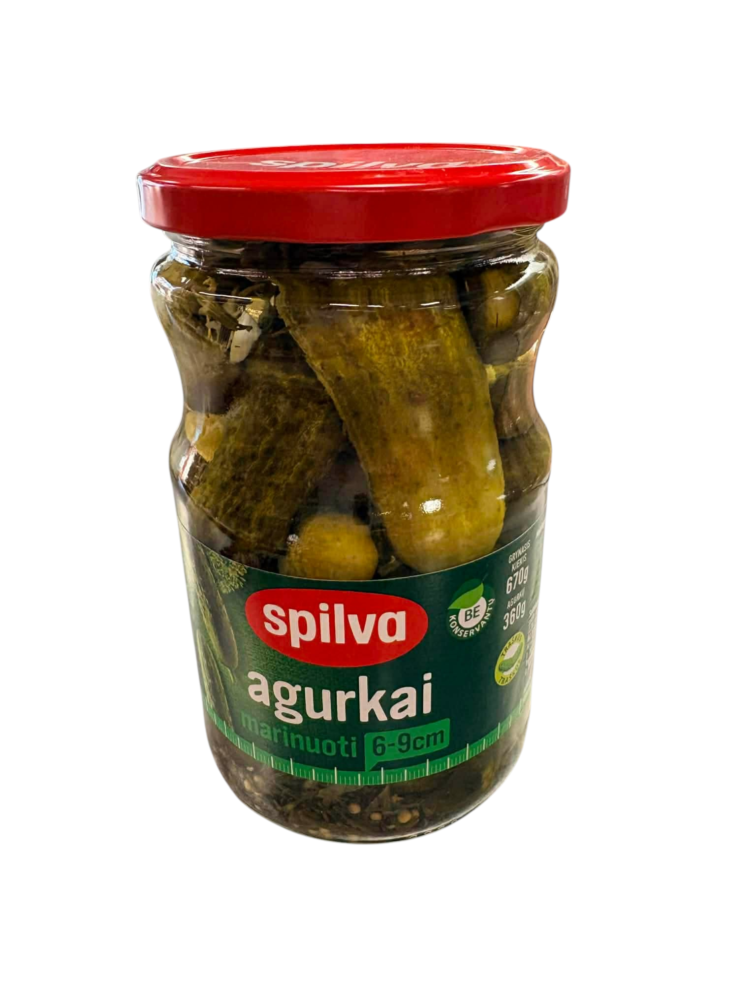 Marinuoti agurkėliai SPILVA 670g
