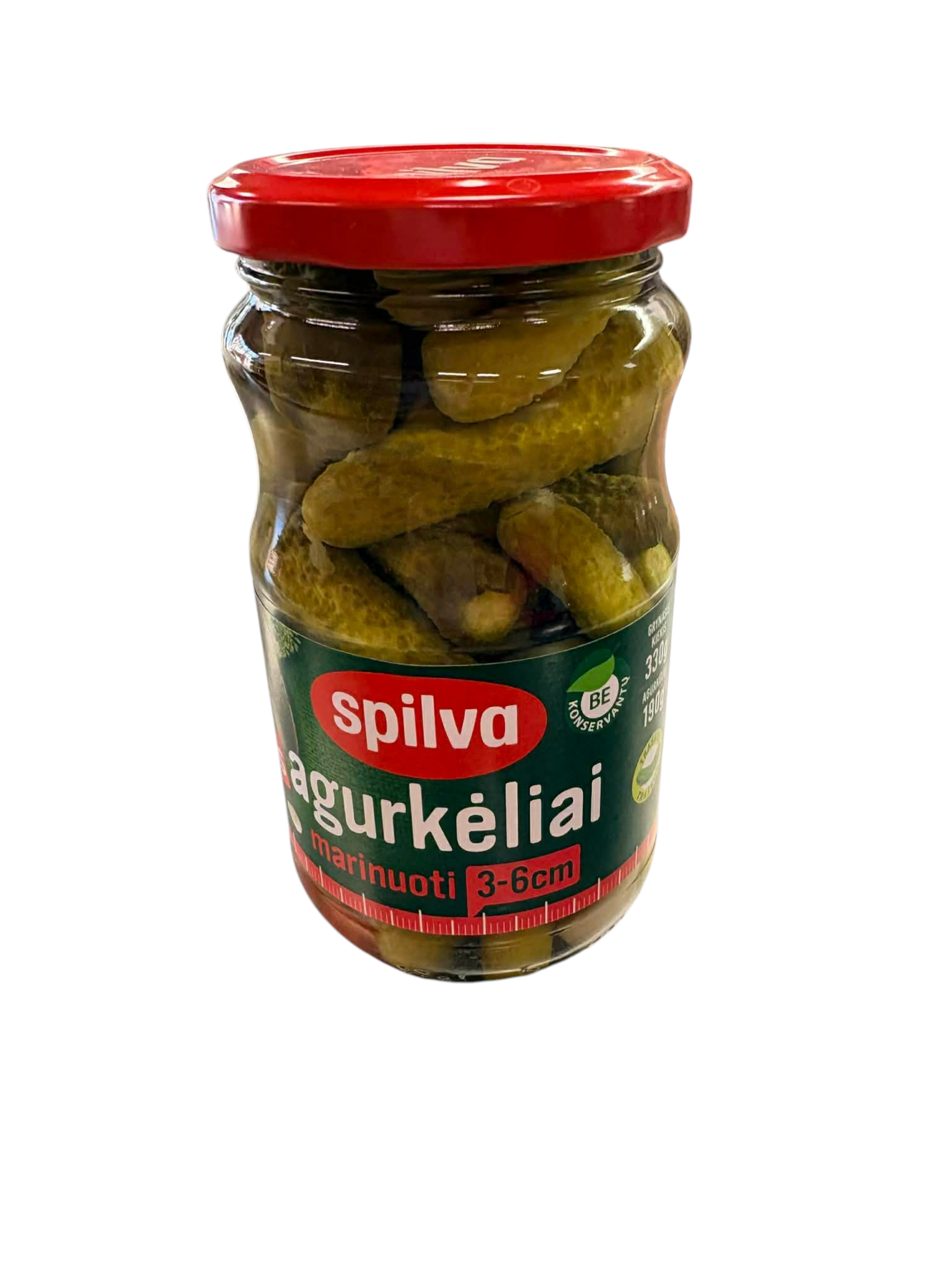 Marinuoti aštrūs agurkėliai SPILVA 330g