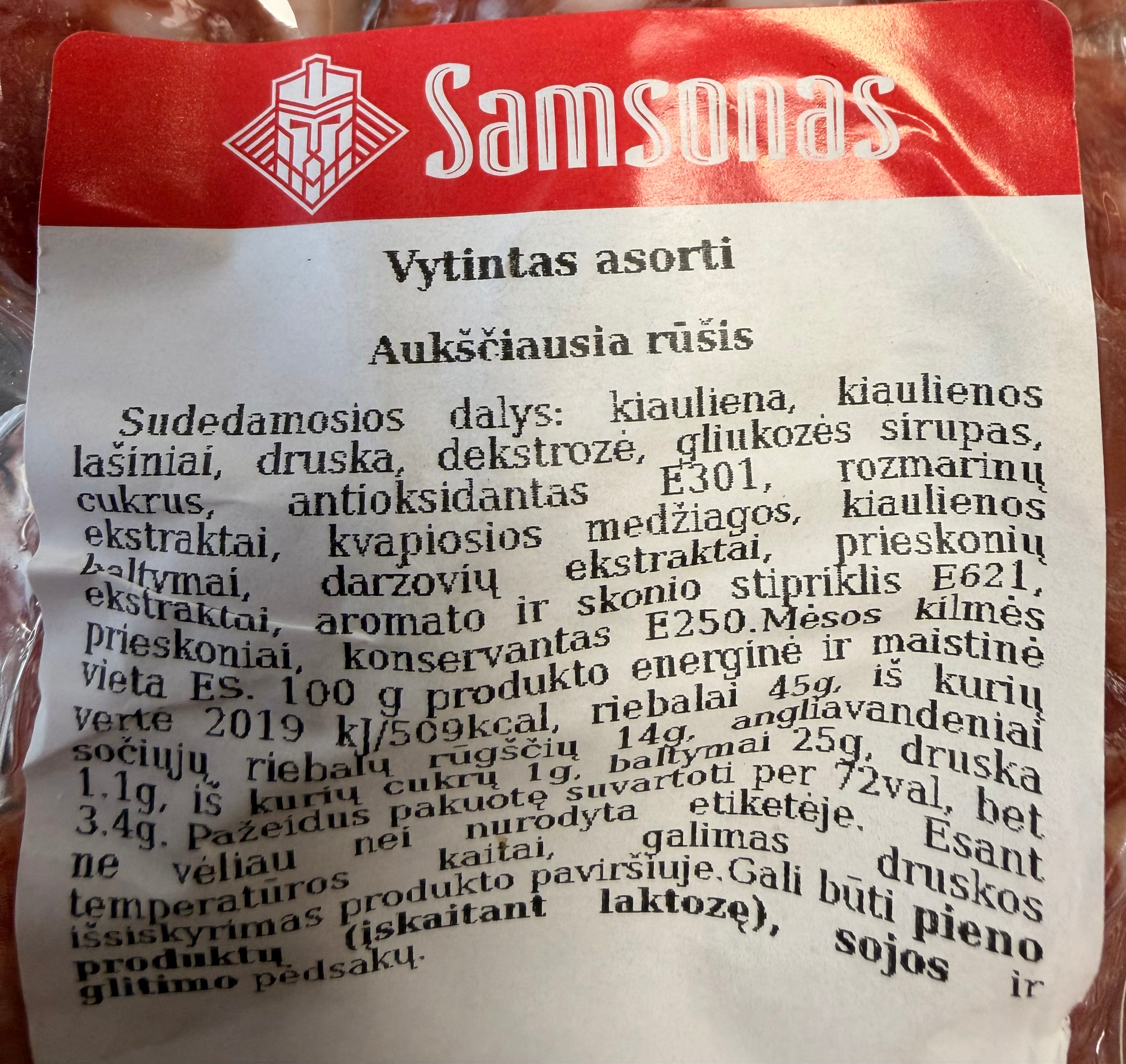 Vytintas asorti